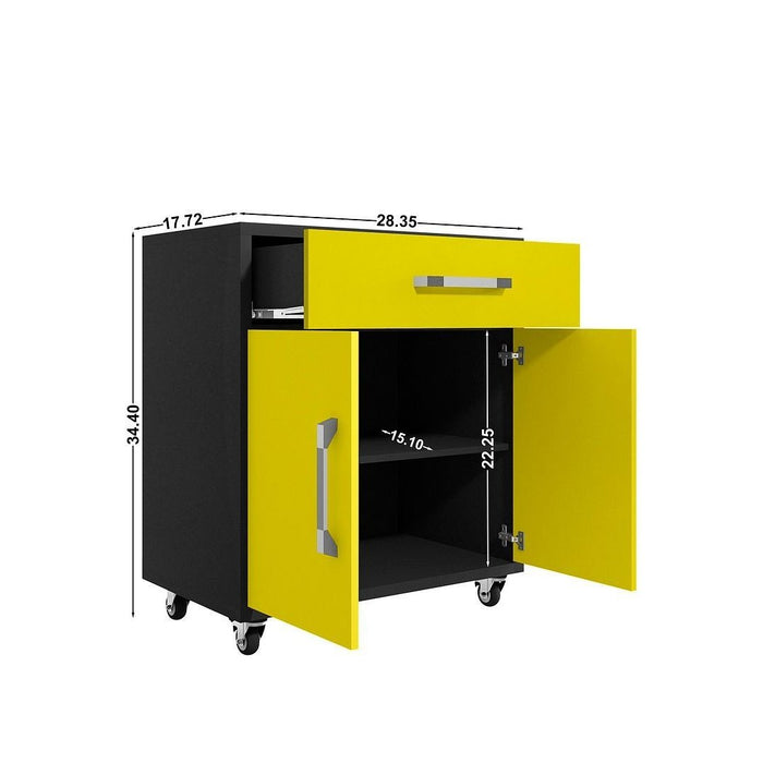 Manhattan Comfort Eiffel 4-Piece Garage Storage Set in White