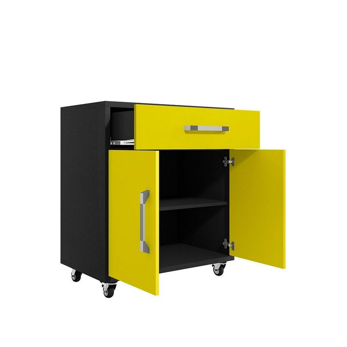 Manhattan Comfort Eiffel 4-Piece Garage Storage Set in White