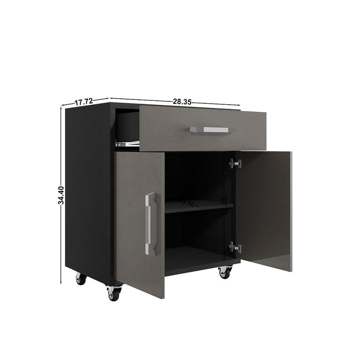 Manhattan Comfort Eiffel 4-Piece Garage Storage Set in White