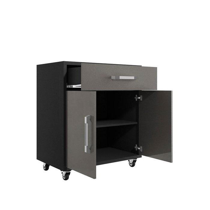 Manhattan Comfort Eiffel 4-Piece Garage Storage Set in White