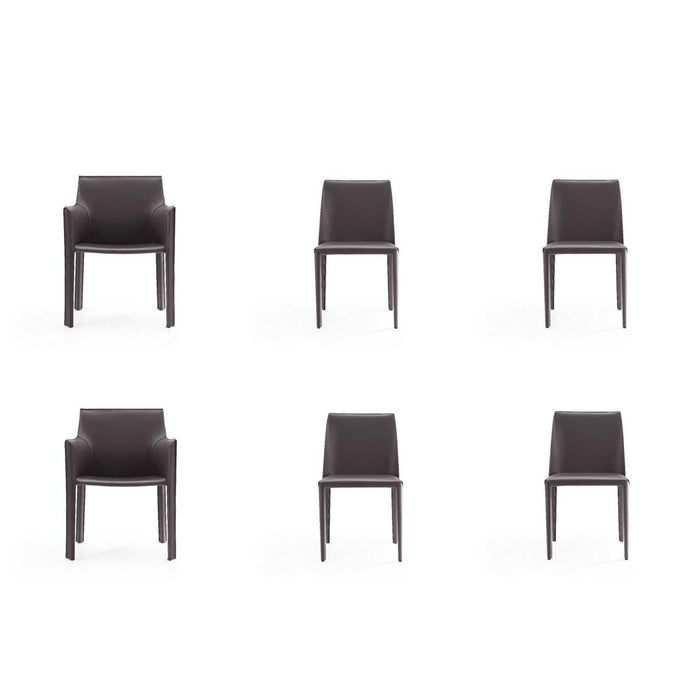 Manhattan Comfort Paris Coral Dining Chairs Set of 6