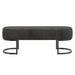 Worldwide Home Furnishings Caprese-Bench-Vintage Charcoal Bench 401-269CHR/BK