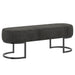 Worldwide Home Furnishings Caprese-Bench-Vintage Charcoal Bench 401-269CHR/BK