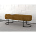 Worldwide Home Furnishings Caprese-Bench-Vintage Mustard Bench 401-269MUS/BK