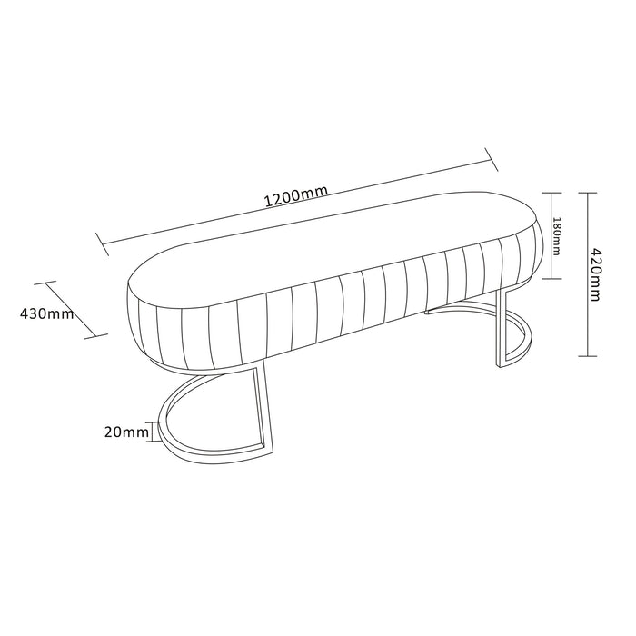 Worldwide Home Furnishings Caprese-Bench-Vintage Mustard Bench 401-269MUS/BK