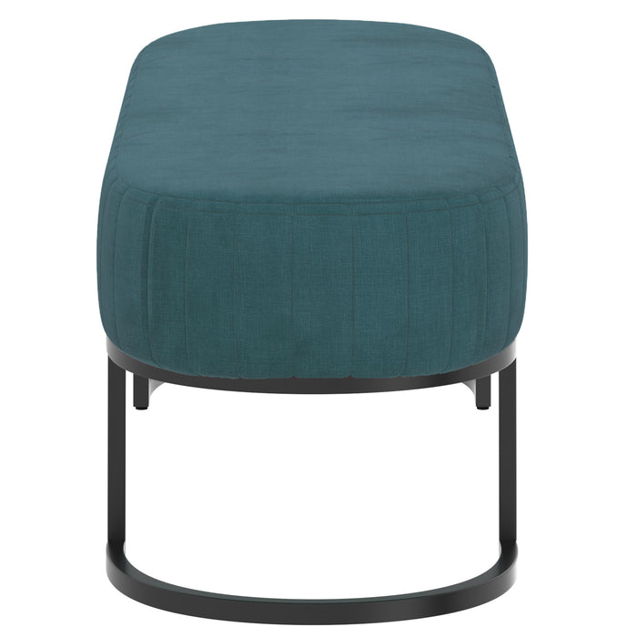 Worldwide Home Furnishings Caprese-Bench-Vintage Teal Bench 401-269TL/BK