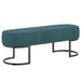 Worldwide Home Furnishings Caprese-Bench-Vintage Teal Bench 401-269TL/BK