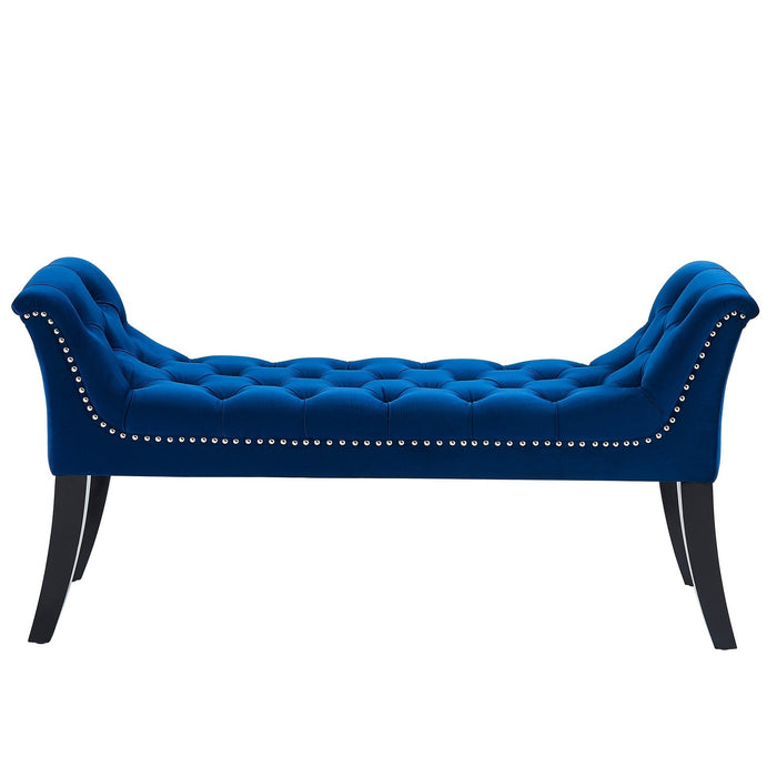 Worldwide Home Furnishings Velci-Bench-Blue Bench 401-373BLU