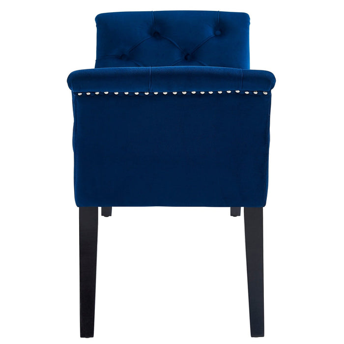 Worldwide Home Furnishings Velci-Bench-Blue Bench 401-373BLU