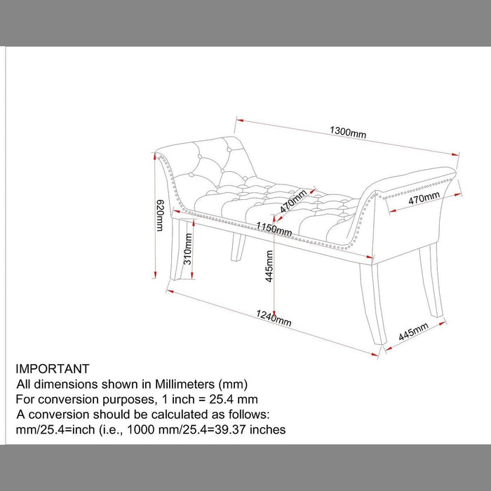 Worldwide Home Furnishings Velci-Bench-Blue Bench 401-373BLU