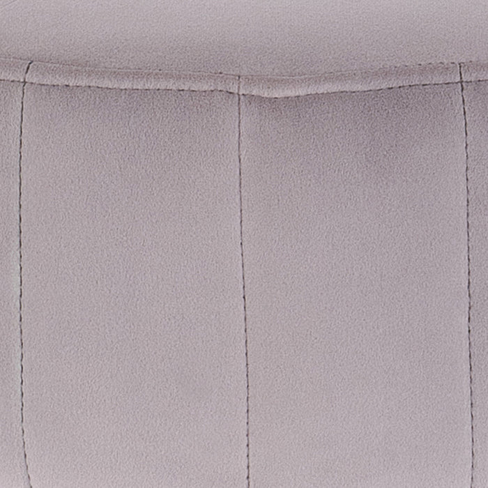 Worldwide Home Furnishings Zamora-Bench-Grey/Gold Leg Bench 401-534GRY/GL