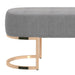 Worldwide Home Furnishings Zamora-Bench-Grey/Gold Leg Bench 401-534GRY/GL