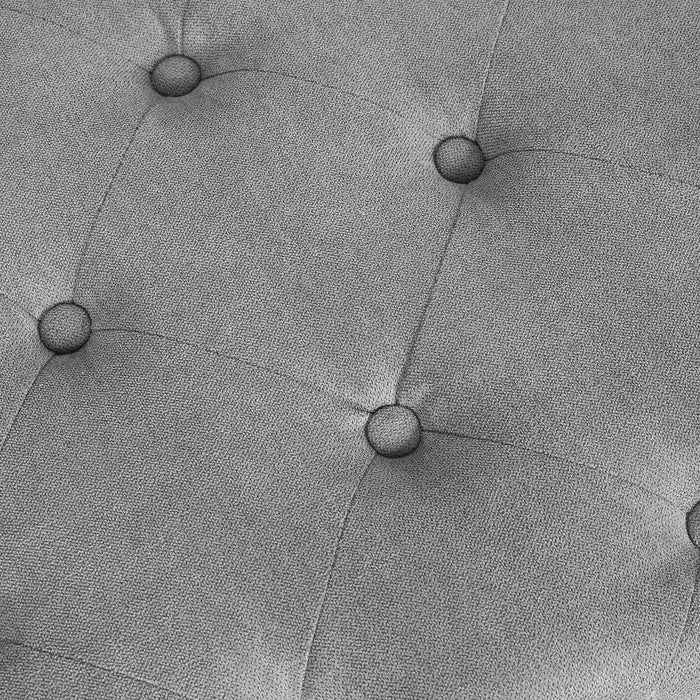 Worldwide Home Furnishings Meryl-Bench-Grey Bench 401-568GRY