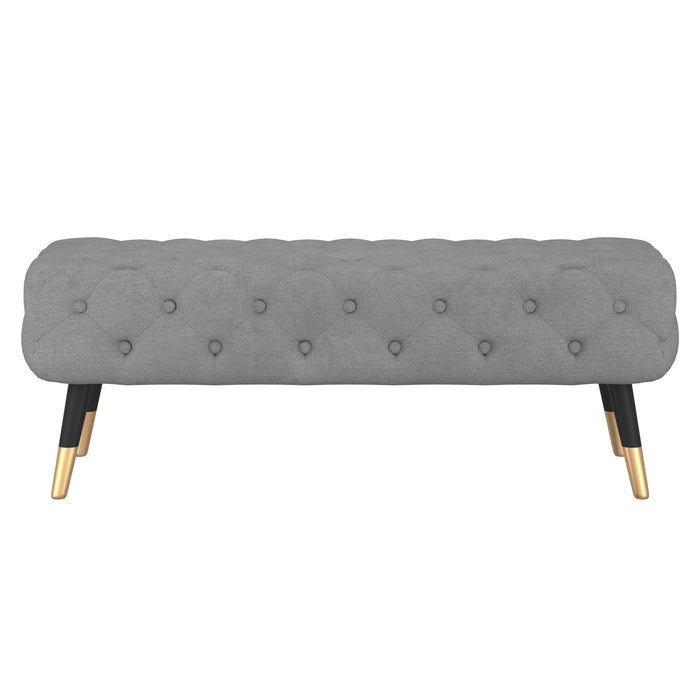 Worldwide Home Furnishings Meryl-Bench-Grey Bench 401-568GRY