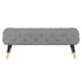 Worldwide Home Furnishings Meryl-Bench-Grey Bench 401-568GRY