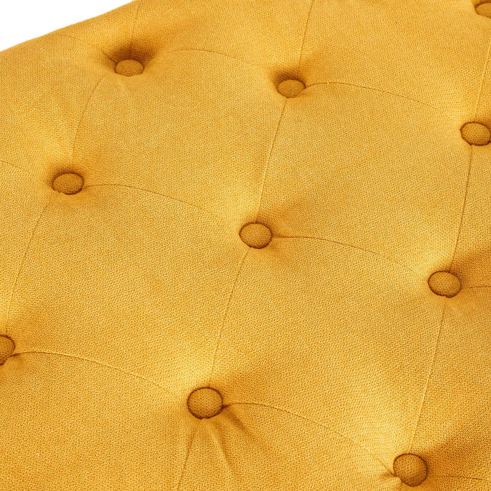 Worldwide Home Furnishings Meryl-Bench-Mustard Bench 401-568MUS