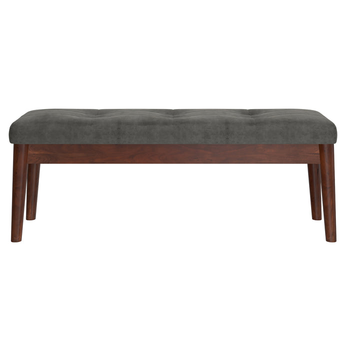 Worldwide Home Furnishings Ingrid-Bench-Vintage Charcoal Bench 401-570CH