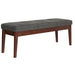 Worldwide Home Furnishings Ingrid-Bench-Vintage Charcoal Bench 401-570CH