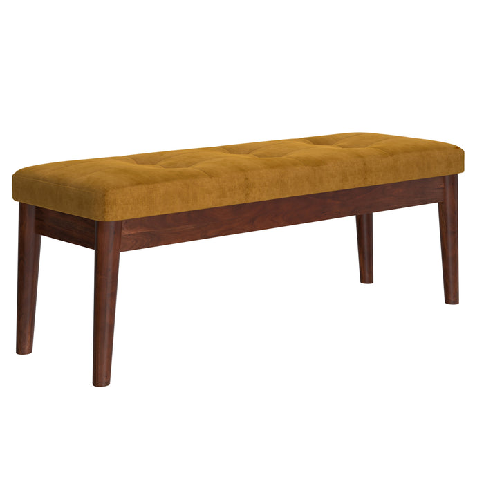 Worldwide Home Furnishings Ingrid-Bench-Vintage Mustard Bench 401-570MUS
