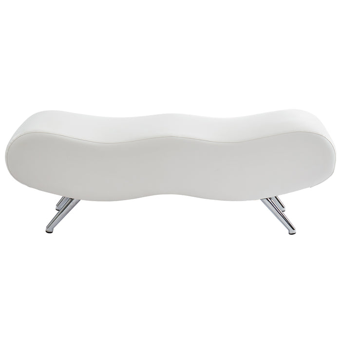 Worldwide Home Furnishings Stealth Ii-Bench-White Bench 401-752WT