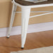 Worldwide Home Furnishings Modus-Bench-White Bench With Back 401-939WT