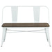 Worldwide Home Furnishings Modus-Bench-White Bench With Back 401-939WT