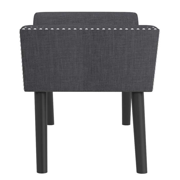 Worldwide Home Furnishings Lana-Bench-Grey Bench 401-950GY