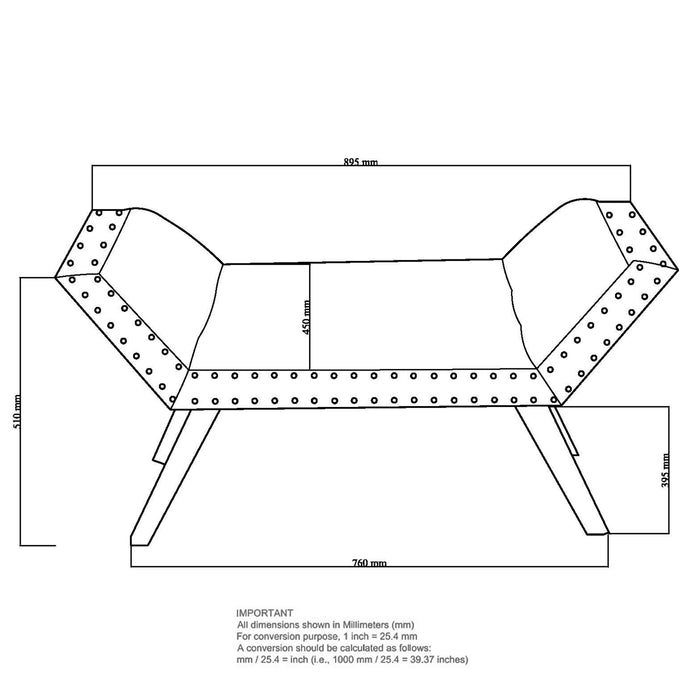 Worldwide Home Furnishings Lana-Bench-Grey Bench 401-950GY