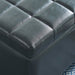 Worldwide Home Furnishings Winston-Storage Ottoman-Grey Rectangular Storage Ottoman 402-257GY