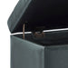 Worldwide Home Furnishings Winston-Storage Ottoman-Grey Rectangular Storage Ottoman 402-257GY