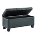 Worldwide Home Furnishings Winston-Storage Ottoman-Grey Rectangular Storage Ottoman 402-257GY