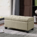 Worldwide Home Furnishings Harper-Storage Ottoman-Beige Rectangular Storage Ottoman 402-503BG
