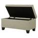Worldwide Home Furnishings Harper-Storage Ottoman-Beige Rectangular Storage Ottoman 402-503BG