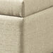 Worldwide Home Furnishings Harper-Storage Ottoman-Beige Rectangular Storage Ottoman 402-503BG