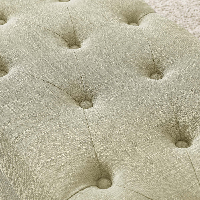 Worldwide Home Furnishings Harper-Storage Ottoman-Beige Rectangular Storage Ottoman 402-503BG