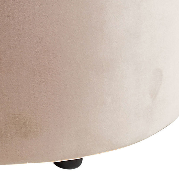 Worldwide Home Furnishings Violet-Round Ottoman-Blush Pink Round Ottoman 402-507PK