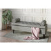 Worldwide Home Furnishings Adith-Storage Ottoman-Grey Storage Ottoman 402-569GRY