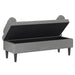 Worldwide Home Furnishings Adith-Storage Ottoman-Grey Storage Ottoman 402-569GRY