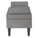 Worldwide Home Furnishings Adith-Storage Ottoman-Grey Storage Ottoman 402-569GRY