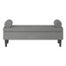 Worldwide Home Furnishings Adith-Storage Ottoman-Grey Storage Ottoman 402-569GRY