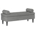 Worldwide Home Furnishings Adith-Storage Ottoman-Grey Storage Ottoman 402-569GRY