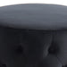 Worldwide Home Furnishings Delilah-Round Ottoman-Black/Gold Round Ottoman 402-609BK/GL