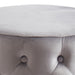 Worldwide Home Furnishings Delilah-Round Ottoman-Grey/Gold Round Ottoman 402-609GY/GL
