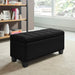 Worldwide Home Furnishings Lila-Storage Ottoman-Black Rectangular Storage Ottoman 402-777BLK