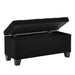 Worldwide Home Furnishings Lila-Storage Ottoman-Black Rectangular Storage Ottoman 402-777BLK