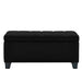 Worldwide Home Furnishings Lila-Storage Ottoman-Black Rectangular Storage Ottoman 402-777BLK