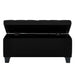 Worldwide Home Furnishings Lila-Storage Ottoman-Black Rectangular Storage Ottoman 402-777BLK
