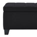Worldwide Home Furnishings Lila-Storage Ottoman-Black Rectangular Storage Ottoman 402-777BLK