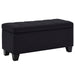 Worldwide Home Furnishings Lila-Storage Ottoman-Black Rectangular Storage Ottoman 402-777BLK