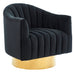 Worldwide Home Furnishings Cortina-Accent Chair-Black/Gold Base Accent Chair 403-433BK